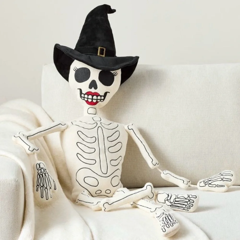 Pottery Barn Mr & Mrs Bones Pillows - Picture 2 of 3